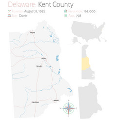 Map Kent County In Delaware