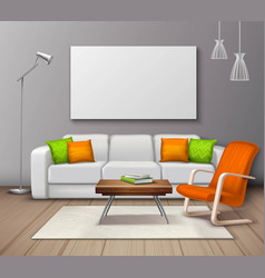 Modern Interior Colors Mockup Realistic Poster