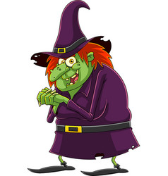 Ugly Halloween Witch Cartoon Character