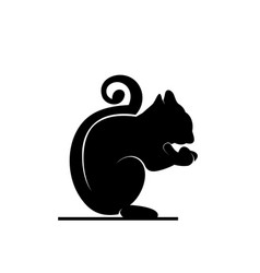 Minimalist Squirrel Art Logo