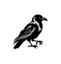 Raven Silhouette Bird Design 2