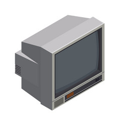 Retro Tv Isometric Composition