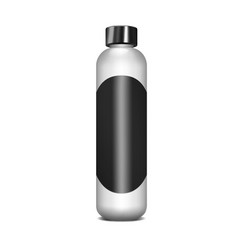 Tall Narrow Cylinder Shaped White Bottle