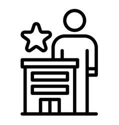 Career Speaker Icon Outline Style