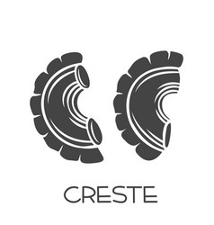 Creste Di Gallo Pasta Glyph Icon