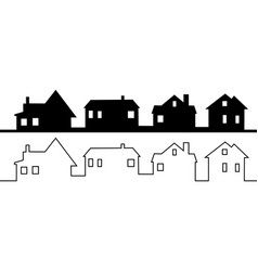 Neighborhood Homes Icons Set Isolated