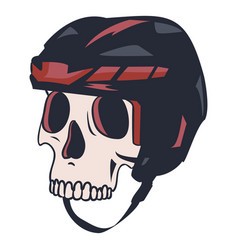 Skull With Hockey Helmet