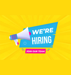 We Are Hiring Yellow Background Template