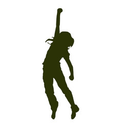 Jumping Girl Silhouette