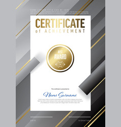 Modern Gray Certificate Template With Stripes