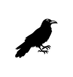 Raven Silhouette Bird Design 3