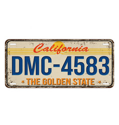 An Imitation Of Vintage California License Plate