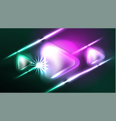 Digital Neon Abstract Background Triangles And