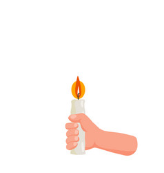 Hands Holding Candle Symbol Of Illumination