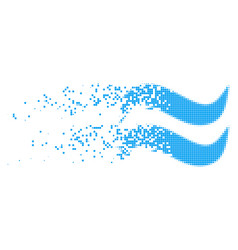 Water Waves Dispersed Pixel Icon