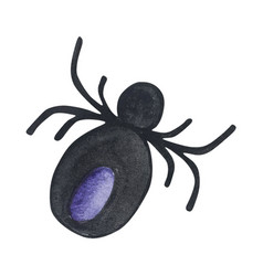 Watercolor Black Spider