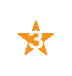 3 Stars Icon Design Template Isolated