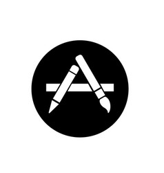 App Store Logo Symbol Phone Apple Black And White