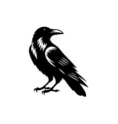 Raven Silhouette Bird Design 4