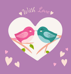 With Love - Valentine S Day Card Birds