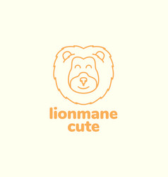 Cute Lion Mane Logo Design