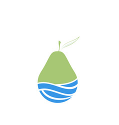 Minimalist Water Fruit Logo Design