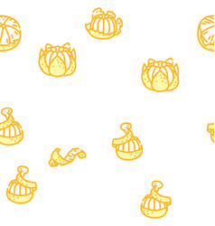 Mandarin Citrus Fruit Seamless Pattern