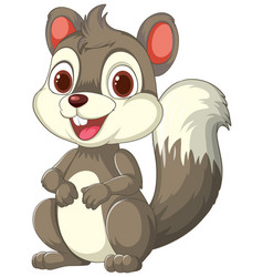 Adorable Animated Squirrel Smiling Happily