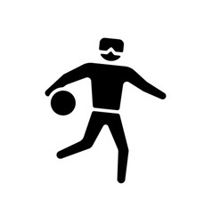 Goalball Black Glyph Icon