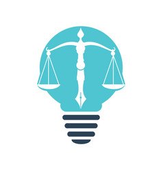 Law Logo With Judicial Balance