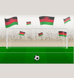 Malawi Football Team Fans With Flags Of