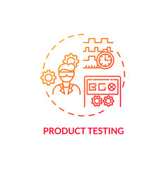 Product Testing Red Gradient Concept Icon