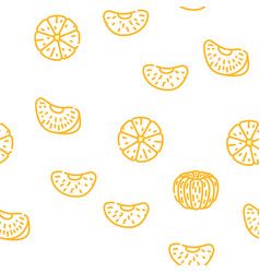 Mandarin Citrus Fruit Seamless Pattern