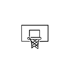 Basketball Hoop Line Style Icon Design