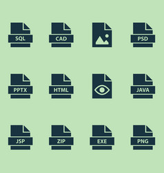 Document Icons Set With Picture Database View