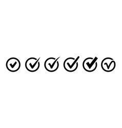 Check Mark Icons Set Checkmark Approval Icon