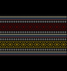 Ethnic Pixcel Art Pattern Geometric Tribal