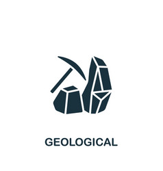 Geological Icon Monochrome Simple Sign From