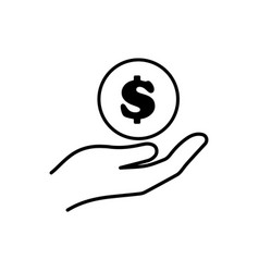 Hand Holding A Dollar Bill Symbol Of Money