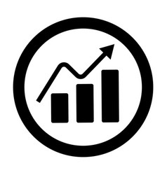 Round Bar Graph Silhouette Icon