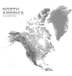 Stippled Relief Map North America