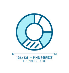 Donut Chart Light Blue Icon