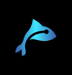 Fish Animal Technology Modern Logo