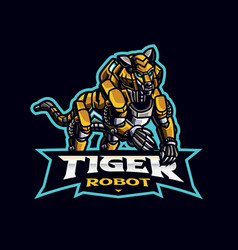 Tiger Robot Mascot Logo Design