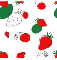 Flat Design Strawberry Seamless Pattern