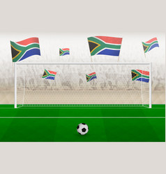 South Africa Football Team Fans With Flags