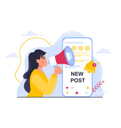 Woman With Marketing Posts Concept