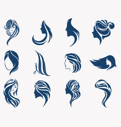 Collection Of Hair Style Logo