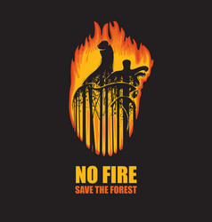 Eco Poster On Theme Wildfires Save