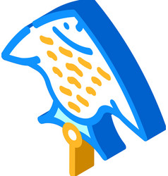 Fish From Kite Isometric Icon